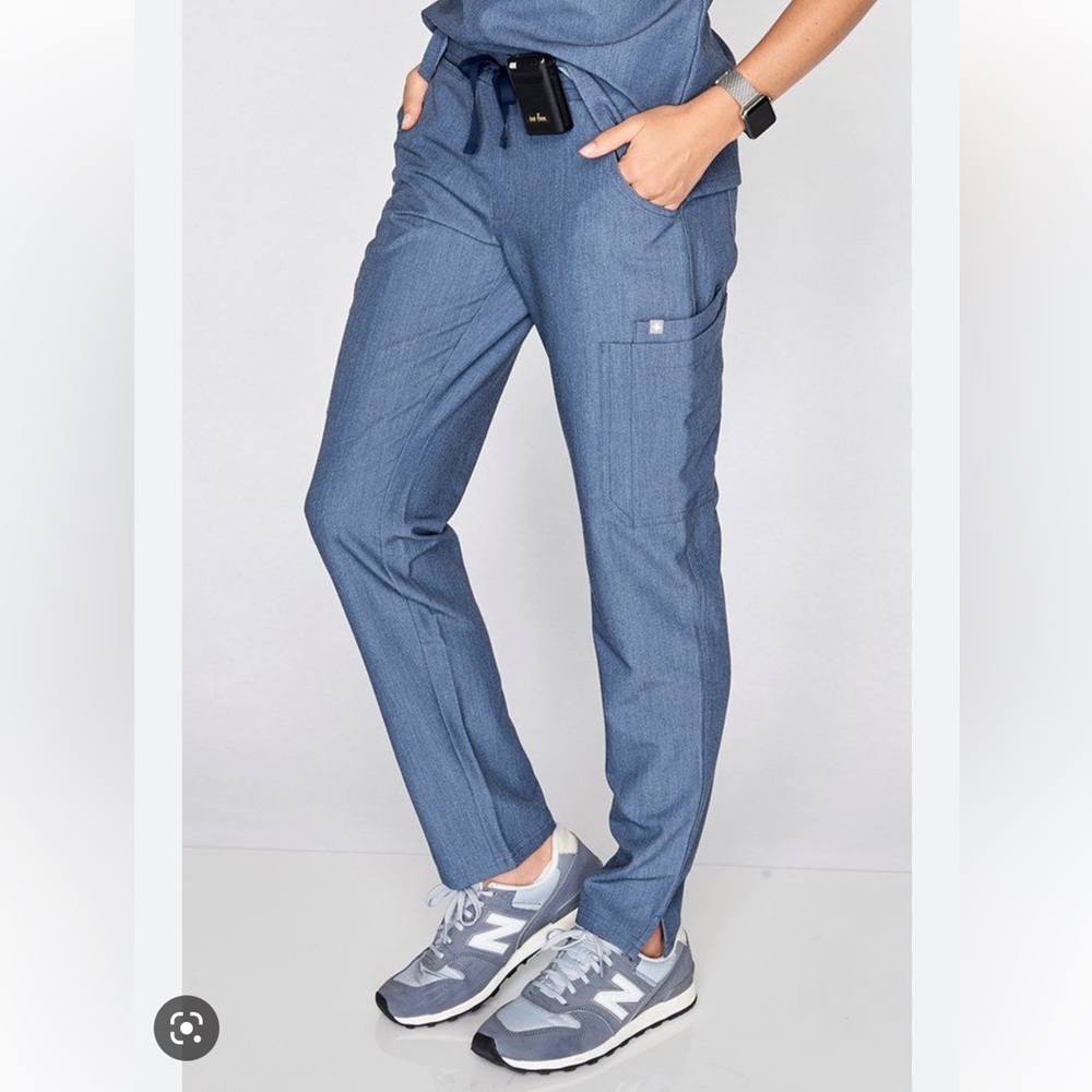 Figs Limited Edition Large Kade Cargo Pants Heather Denim Blue women’s L
